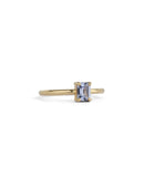 Lavender Madagascan Sapphire Rectangle Solo Ring