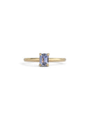 Lavender Madagascan Sapphire Rectangle Solo Ring