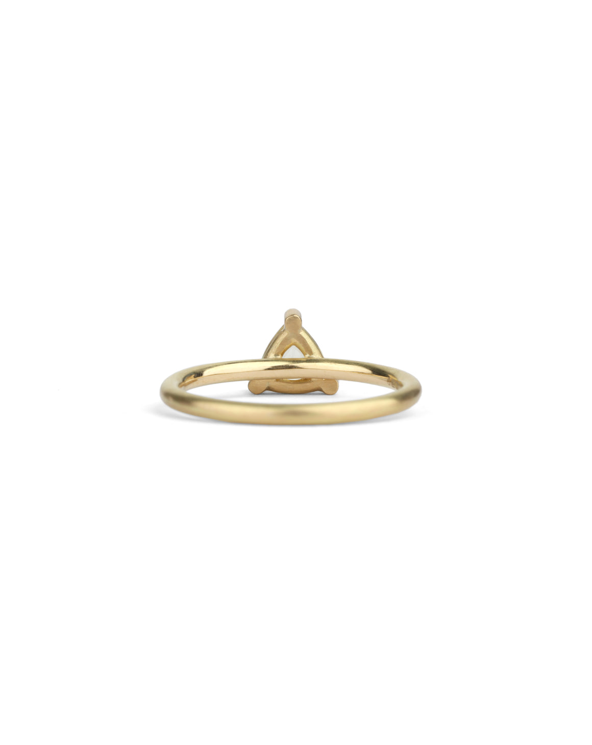 Light Yellow Sapphire Trillion Solo Engagement Ring
