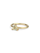 Light Yellow Sapphire Trillion Solo Engagement Ring