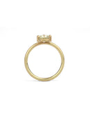 Light Yellow Sapphire Trillion Solo Engagement Ring
