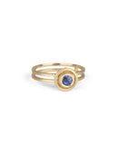 Marquise white diamond solitaire ring with double band. 18ct yellow gold, satin finish.