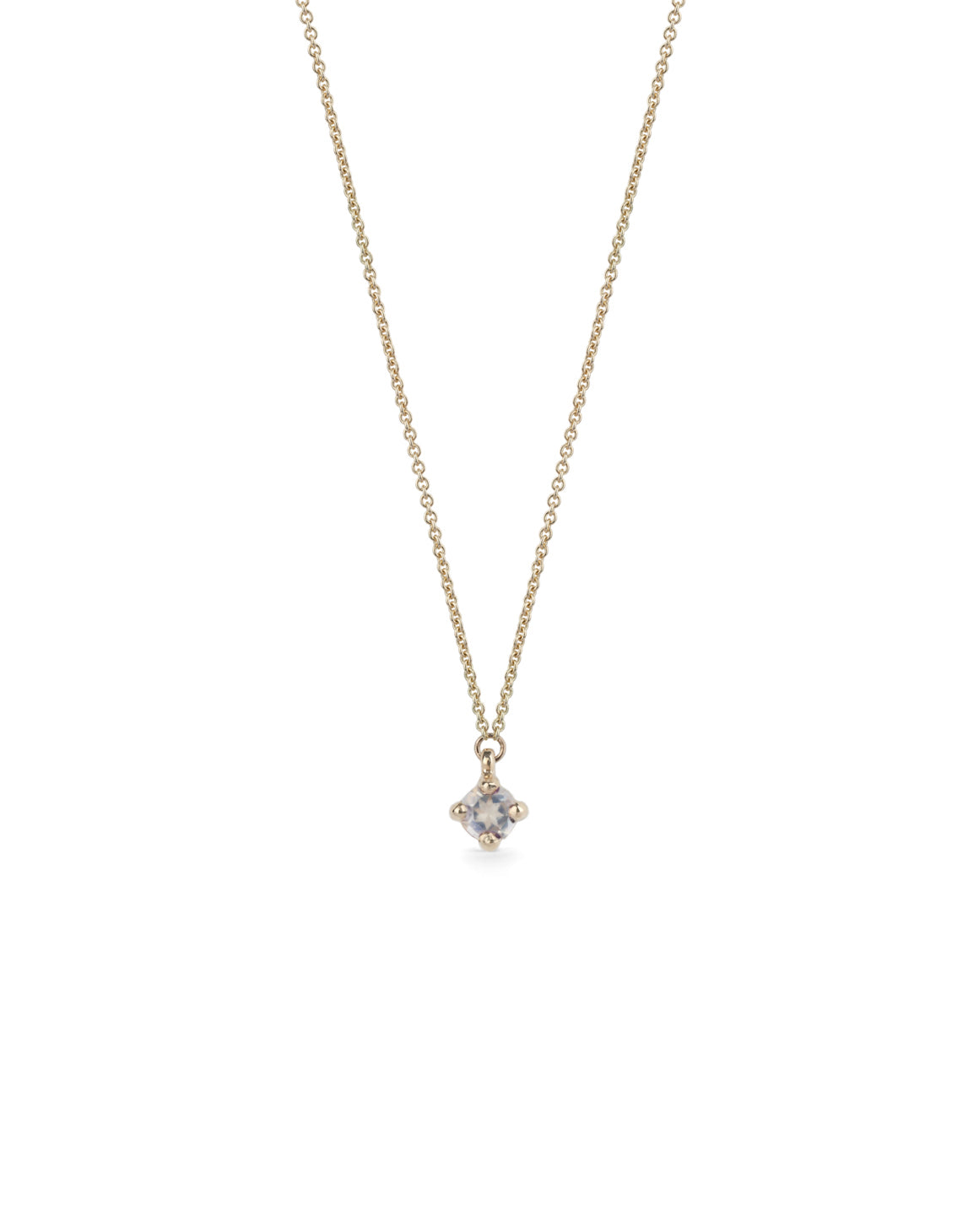 Moonstone Mini Solo Birthstone Pendant - Round