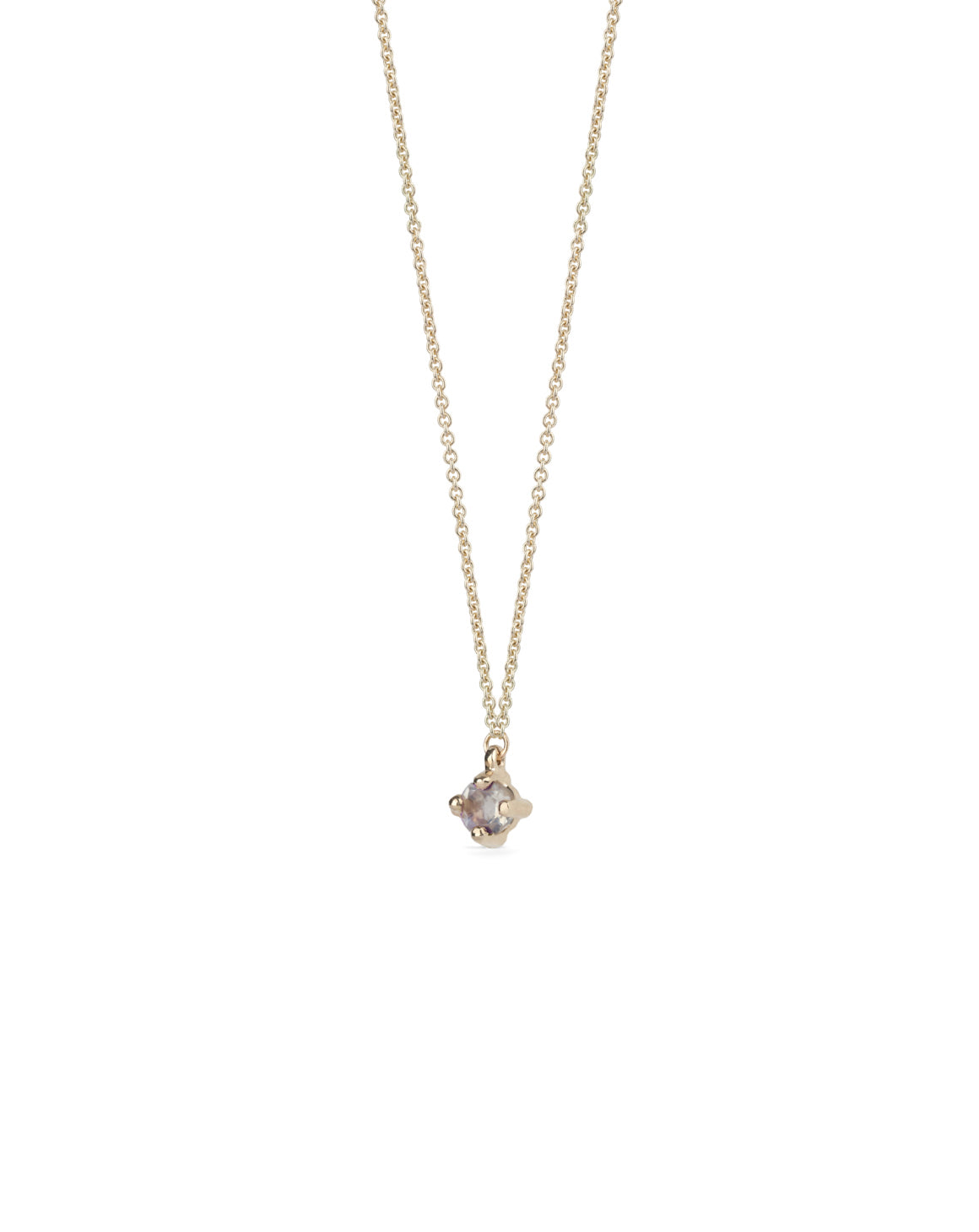 Moonstone Mini Solo Birthstone Pendant - Round