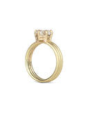 Natural Diamond Oval Solo Triad Ring - 1.20ct