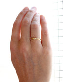 Natural Yellow Diamond Asscher Solo Dyad Ring