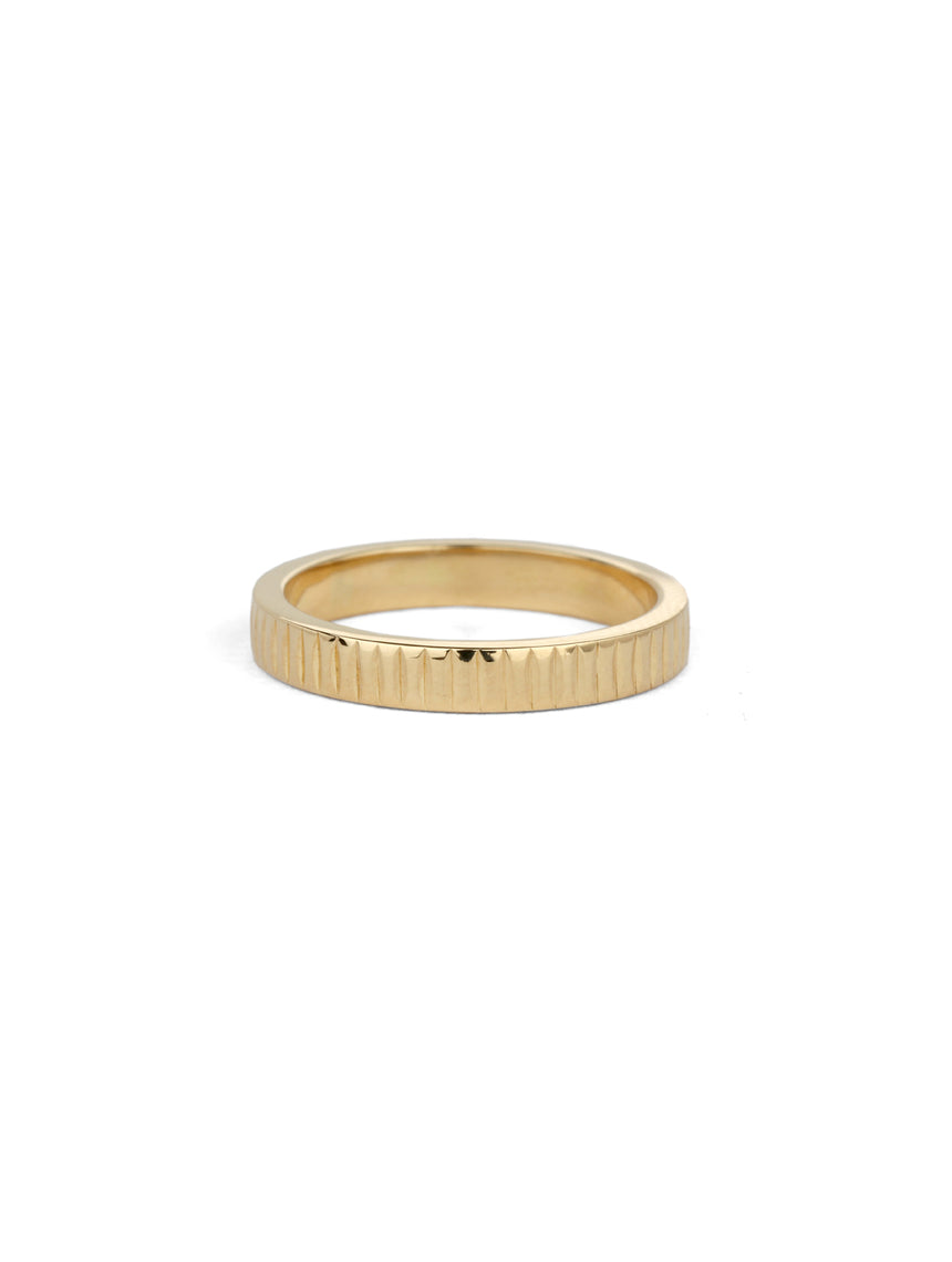 Navette Carved Band - 2.5mm