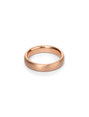 Curved ring band. 18ct rose gold, satin finish.