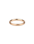 Curved ring band. 18ct rose gold, satin finish.