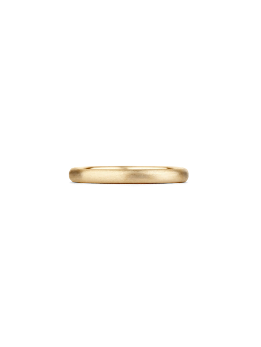 Oval Satin Wedding Band - 2.5mm