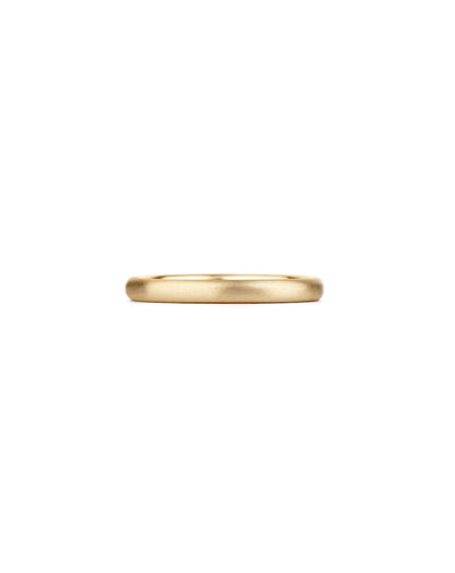 Oval Satin Wedding Band - 2.5mm