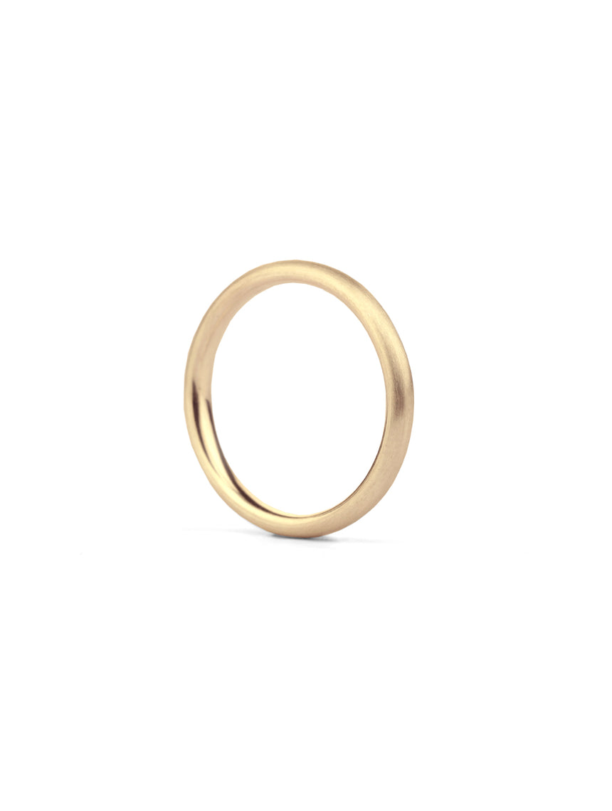 Oval Satin Wedding Band - 2.5mm