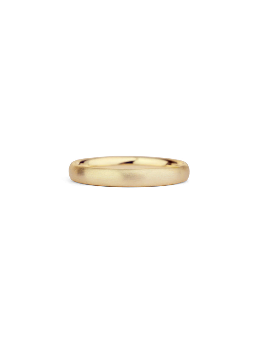 Oval Satin Wedding Band - 3mm