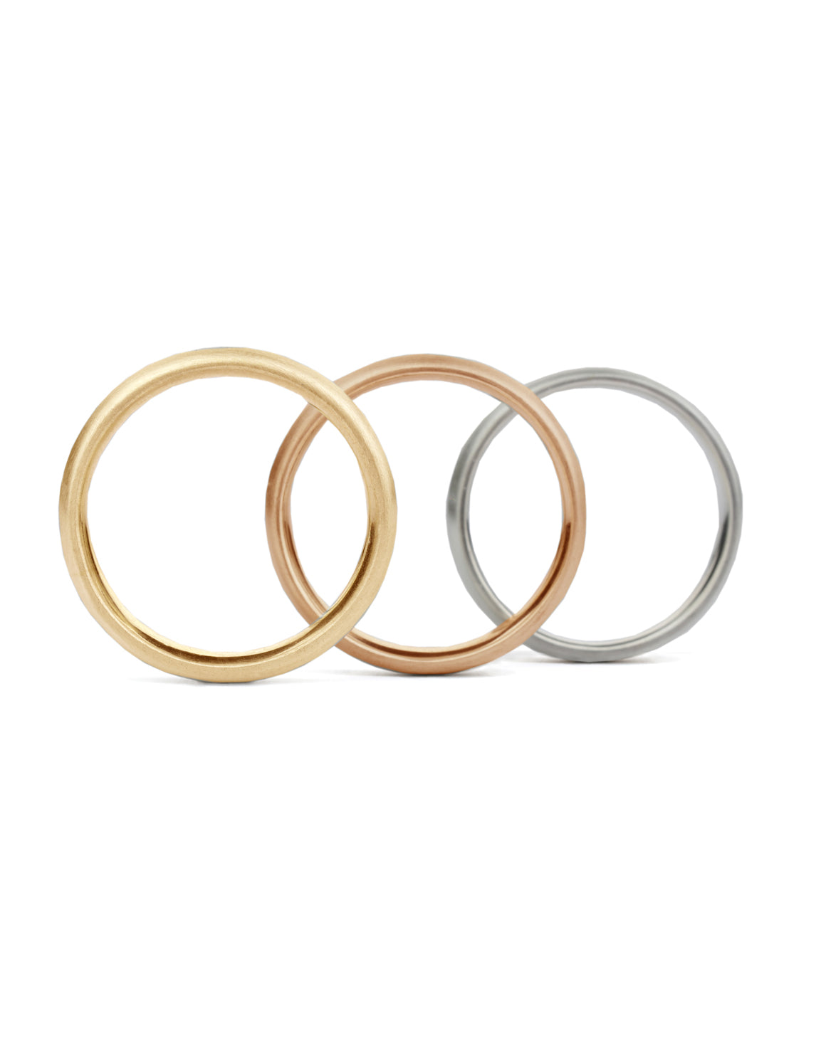 Oval Satin Wedding Band - 5mm