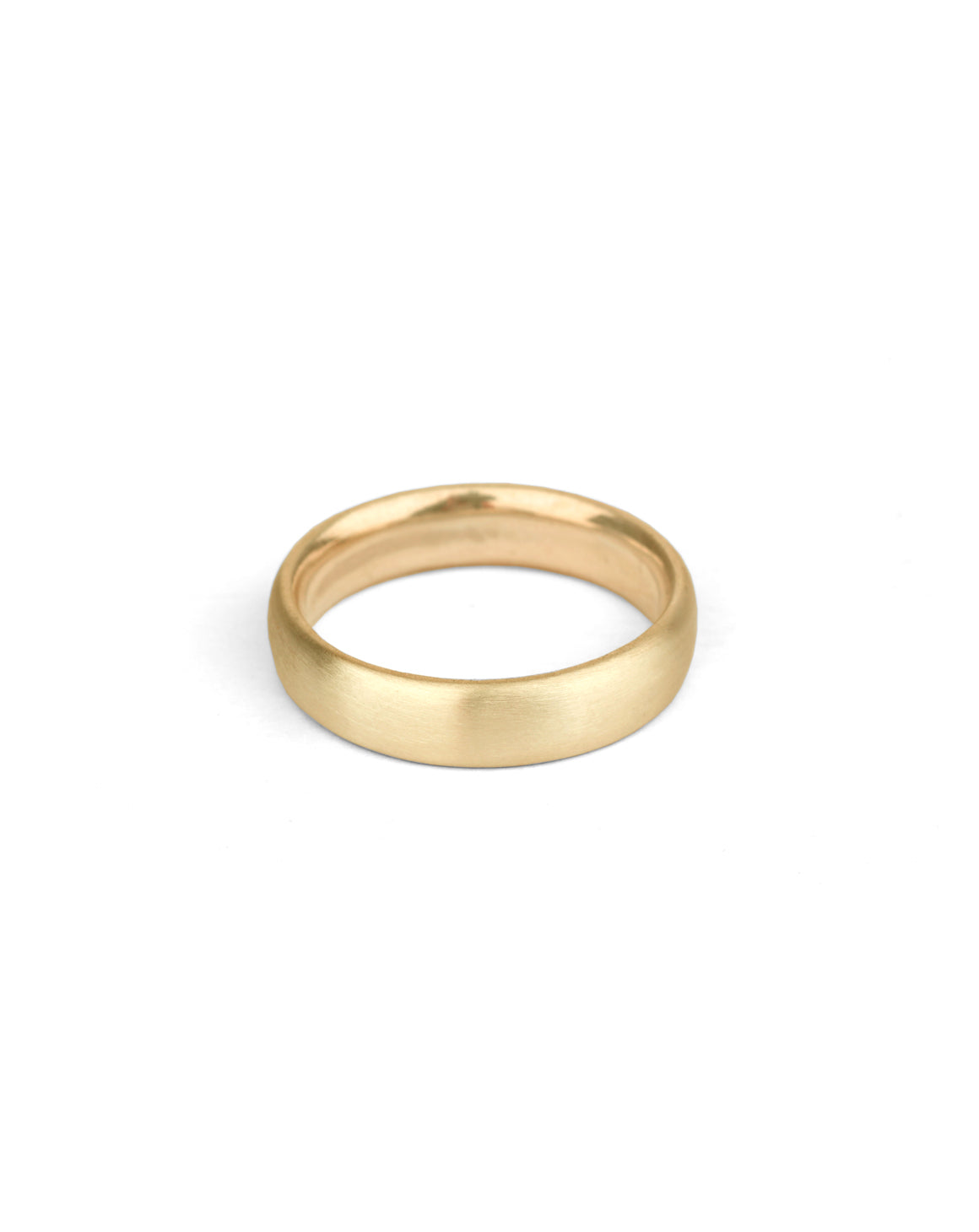 Oval Satin Wedding Band - 5mm