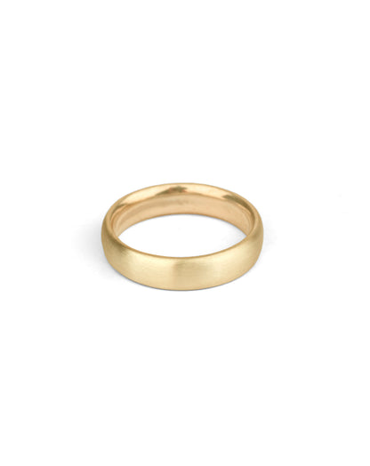 Oval Satin Wedding Band - 5mm