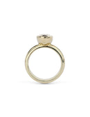 Oval Lab Diamond Mirror Column Ring