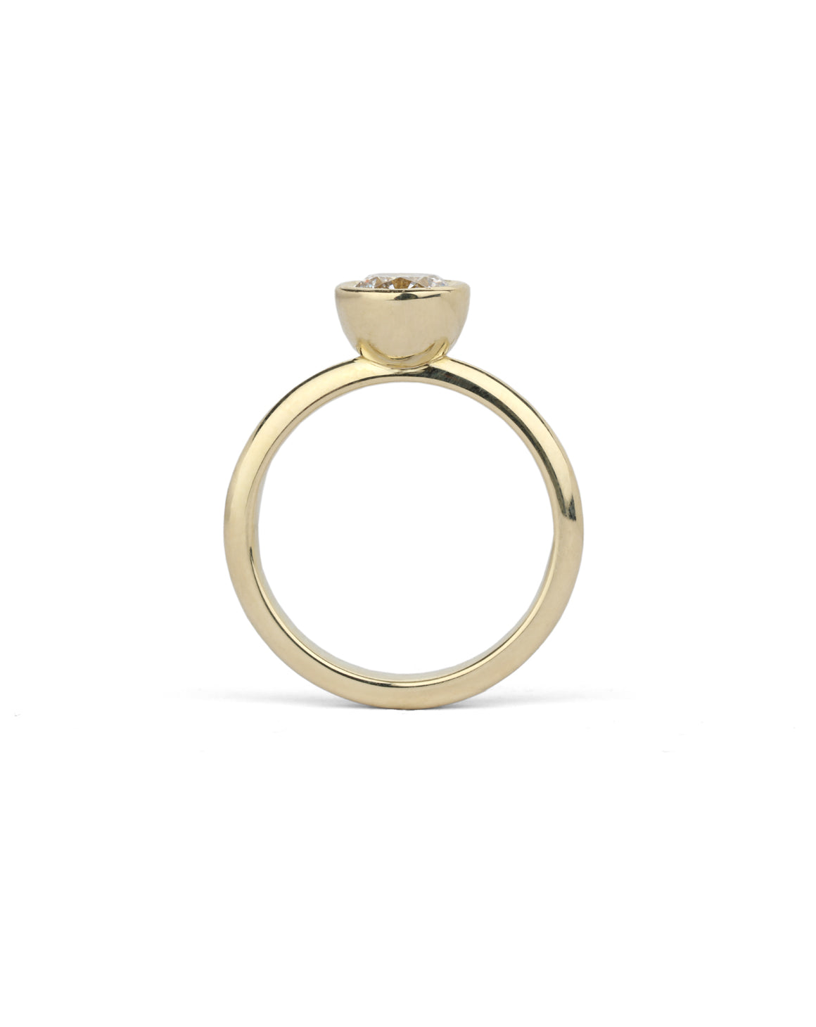 Oval Lab Diamond Mirror Ovolo Ring