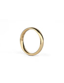 Curved ring band. 18ct yellow gold, polished finish.