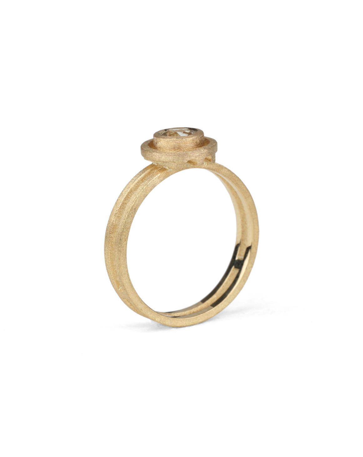 Pale Green Sapphire Small Nova Ring
