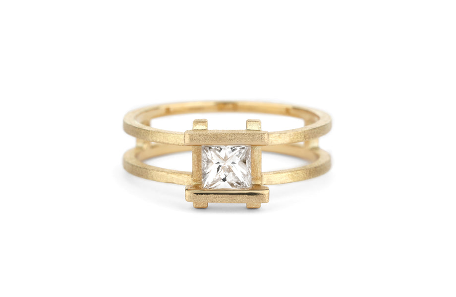 Square Diamond Parallel Ring – Shimell and Madden
