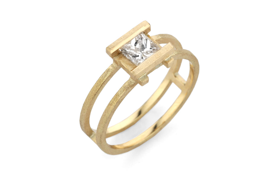 Parallel Rings Square Diamond Parallel Ring – Shimell and Madden