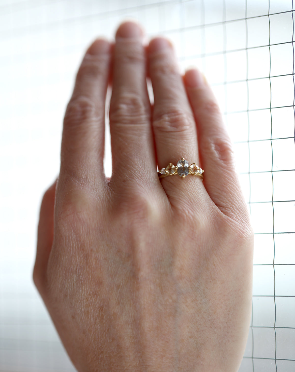 Pastel Sapphire Oval Quin Ring