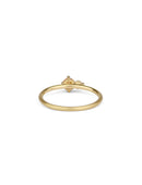 Peach Sapphire and Natural Diamond Round Duo Ring - 0.20ct