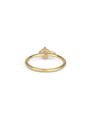 Peach Sapphire and Natural Diamond Round Duo Ring - 0.42ct