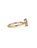 Peach Sapphire Oval Solo Engagement Ring - 1.32ct