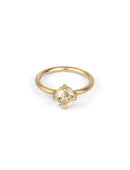Peach Sapphire Round Solo Engagement Ring - 1.11ct