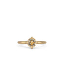 Peach Sapphire Round Solo Engagement Ring - 1.11ct