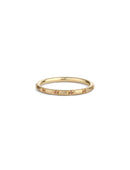 Peach Sapphire Duodecimal Round Band - Satin