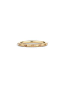 Peach Sapphire Duodecimal Round Band - Satin