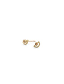 Peach Sapphire Mini Half Circle Earstuds