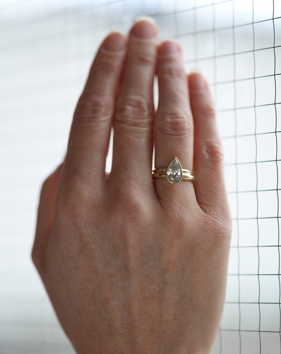 Pear Lab Diamond Mirror Contour Ring