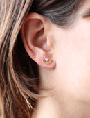 Pearl Two Half Circle Earstuds
