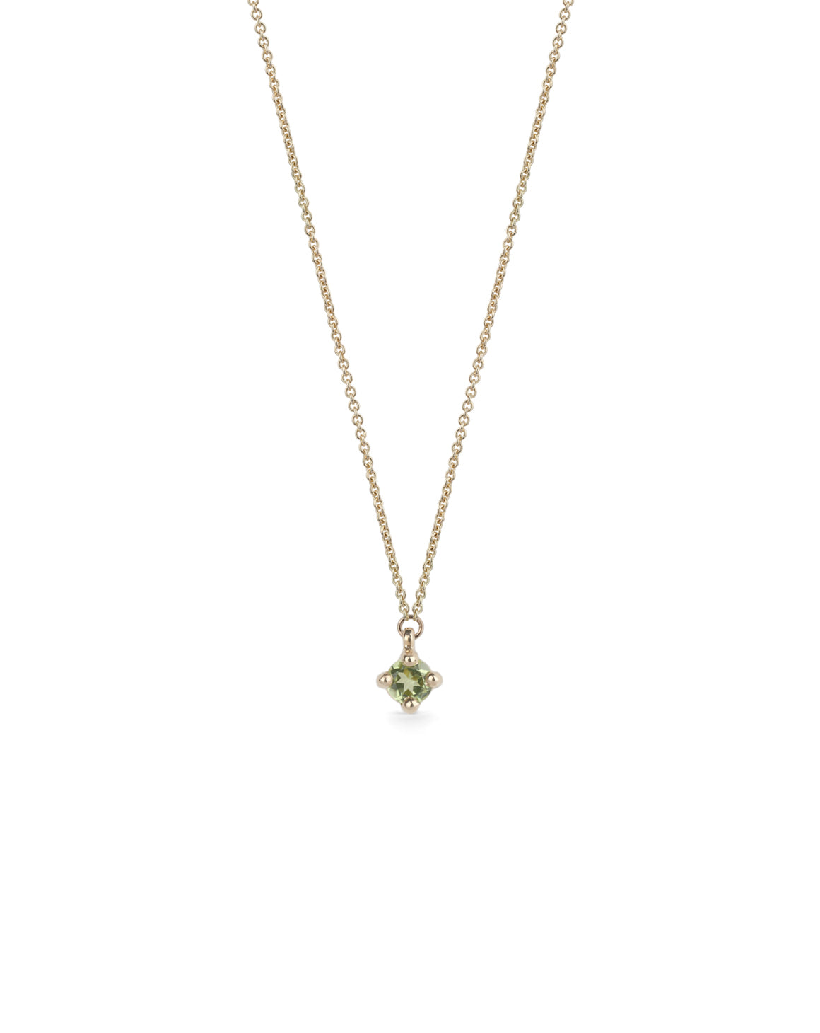 Peridot Mini Solo Birthstone Pendant - Round
