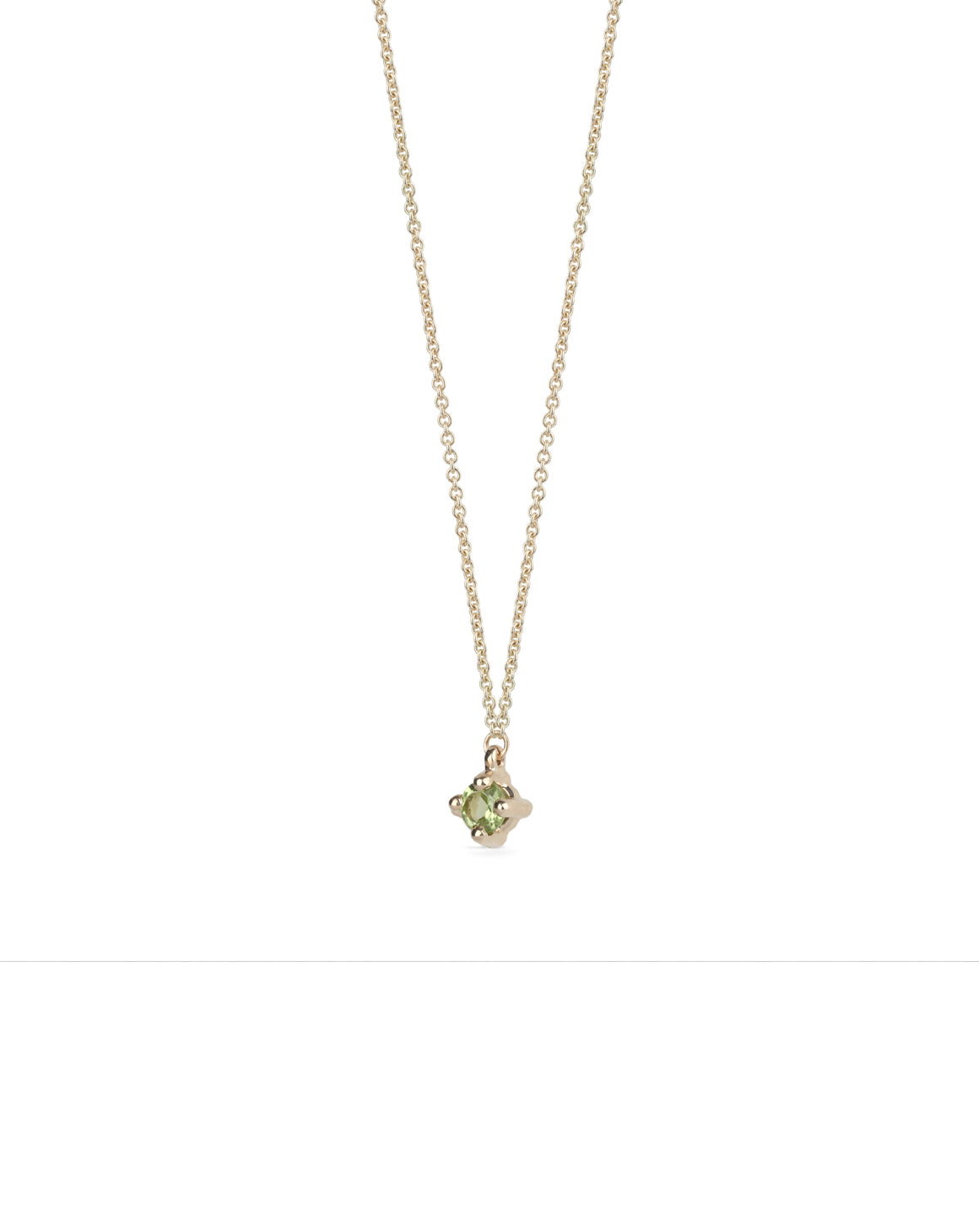 Peridot Mini Solo Birthstone Pendant - Round