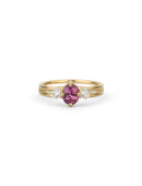 Pink Oval Trio Split Ring
