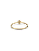 Pink Sapphire Round Solo Satin Ring - 0.26ct