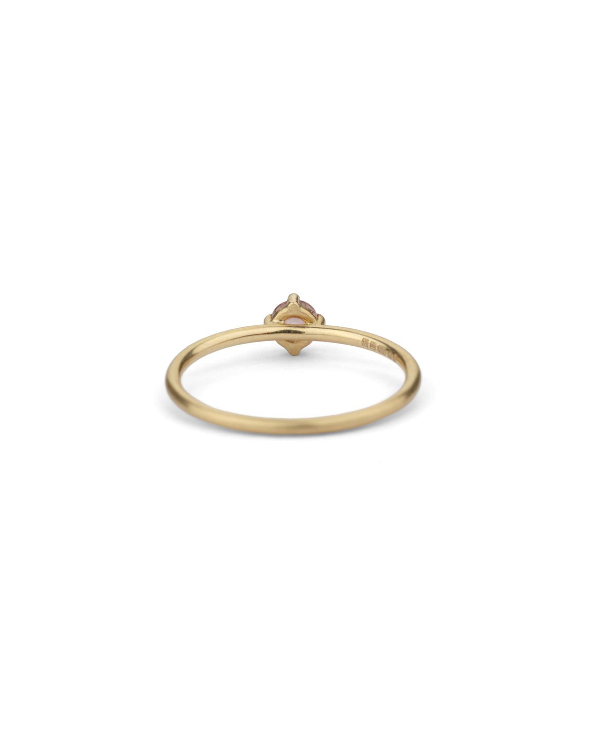 Pink Sapphire Round Solo Satin Ring - 0.26ct