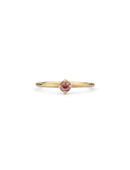 Pink Sapphire Round Solo Satin Ring - 0.26ct