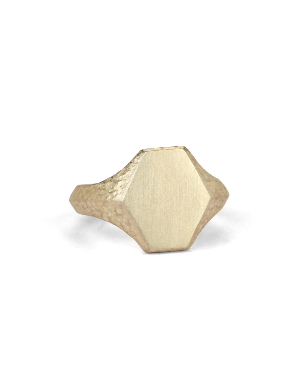 Roman Hexagon Signet Ring I - 18ct Gold