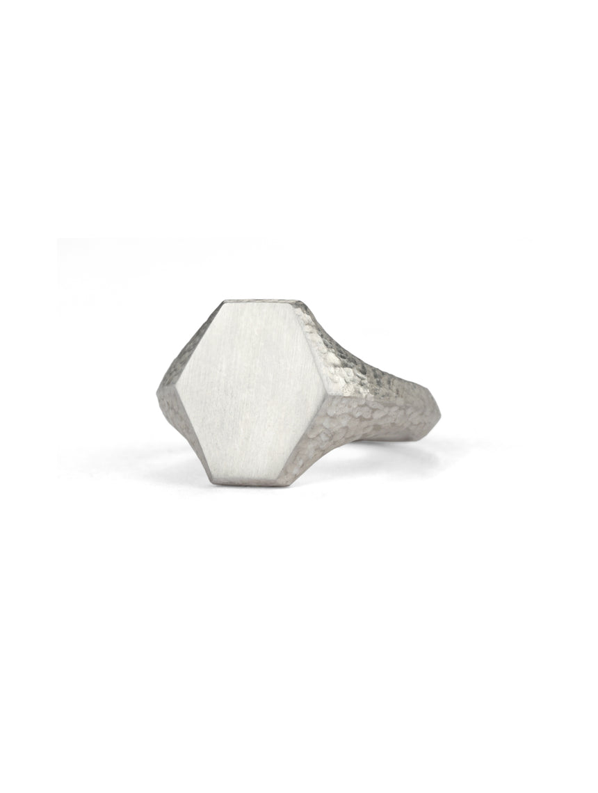 Roman Hexagon Signet Ring I - 9ct Gold