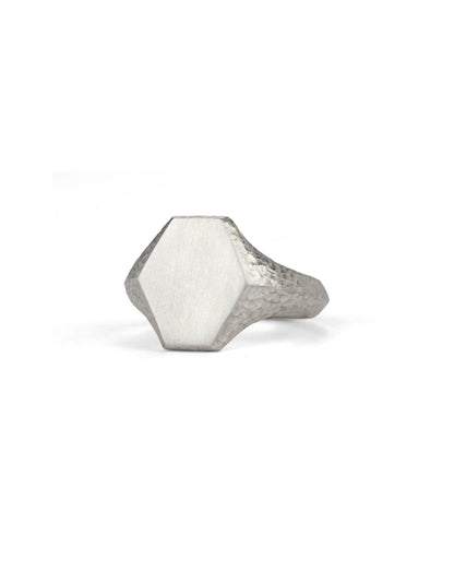 Roman Hexagon Signet Ring I - 9ct Gold