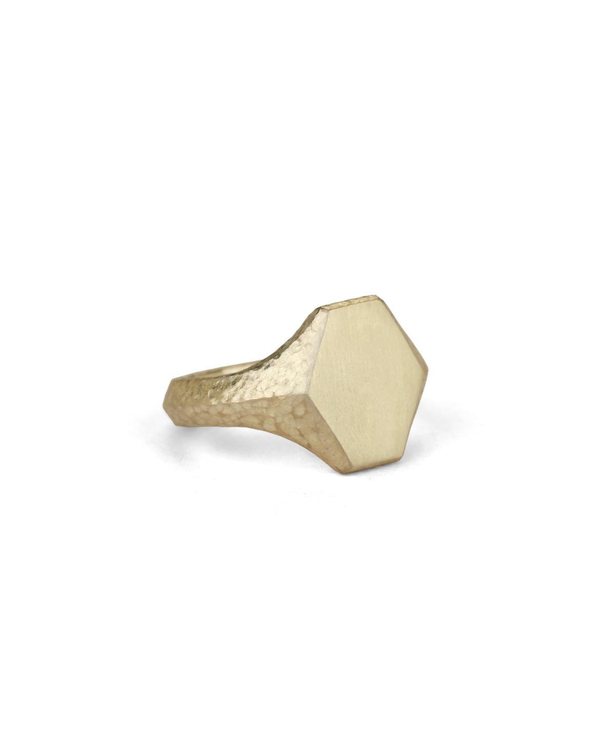 Roman Hexagon Signet Ring I - 9ct Gold