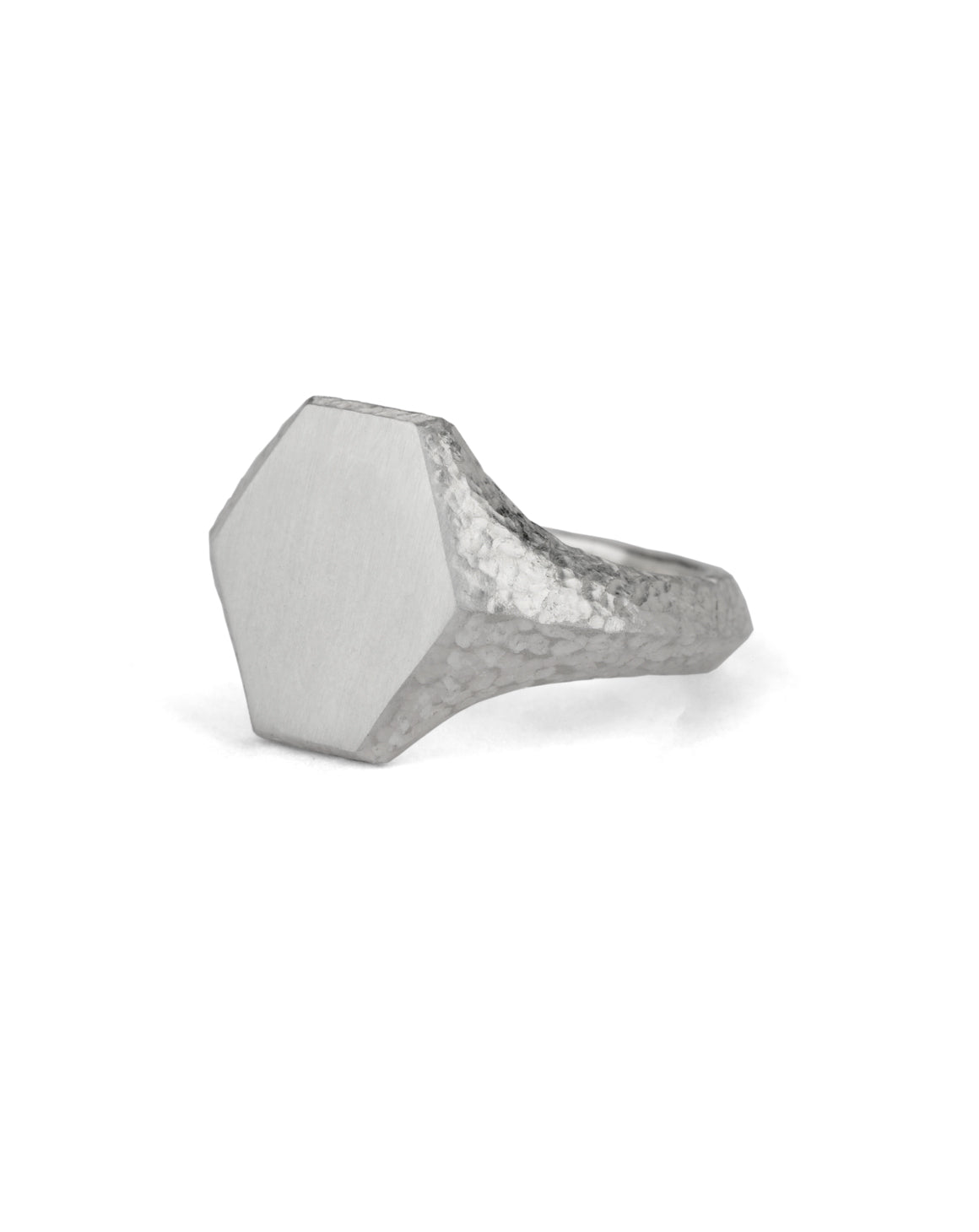 Roman Hexagon Signet Ring I - AgAin Silver