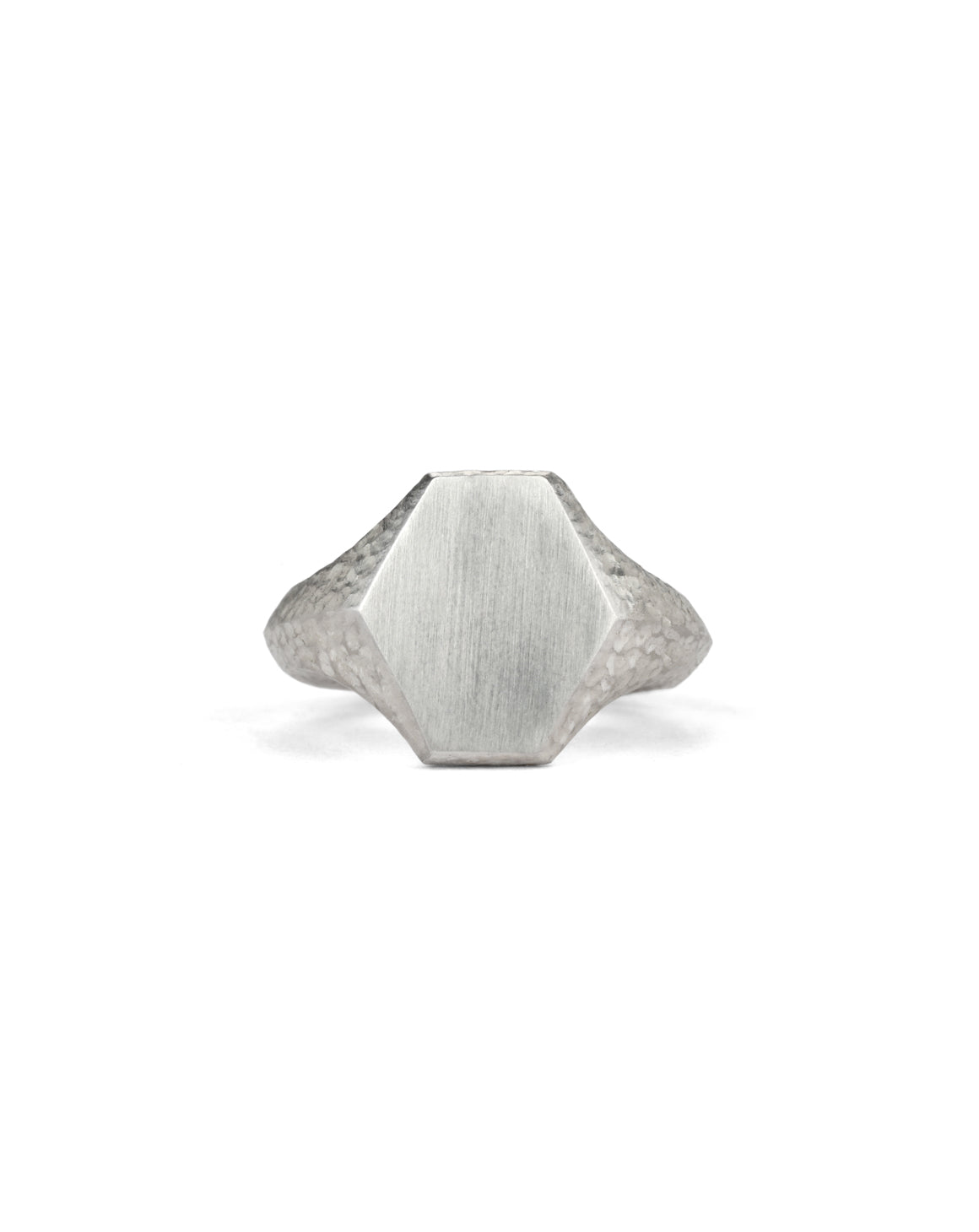 Roman Hexagon Signet Ring I - AgAin Silver