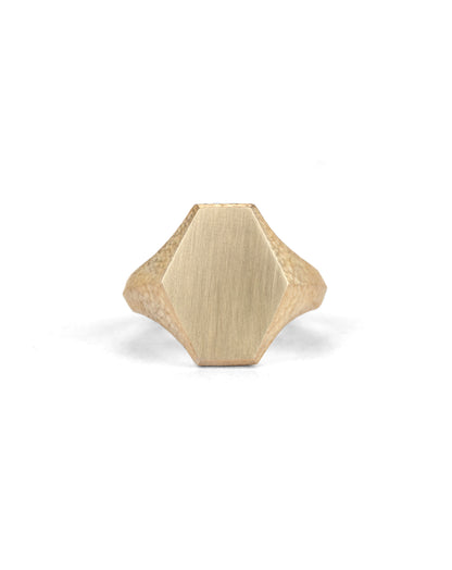 Roman Hexagon Signet Ring II - 18ct Gold